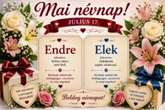 Mai névnap – Július 17.: Endre és Elek