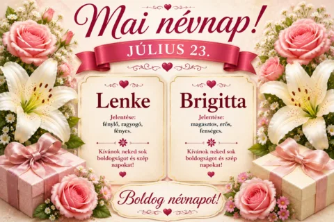 Mai névnap – Július 23.: Lenke és Brigitta