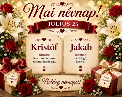 Mai névnap – Július 25.: Kristóf és Jakab