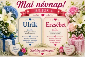 Mai névnap – július 4. Ulrik és Erzsébet Mai névnap – július 4.: Ulrik és Erzsébet