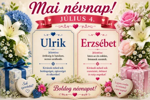 Mai névnap – július 4.: Ulrik és Erzsébet