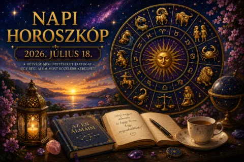 Napi horoszkóp – 2026. július 18.: A hétvége meglepetéseket tartogat – egy régi álom most közelebb kerülhet