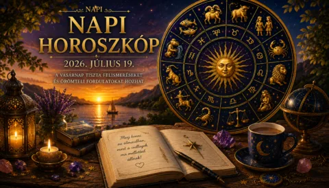 Napi horoszkóp – 2026. július 19.: A vasárnap tiszta felismeréseket és örömteli fordulatokat hozhat