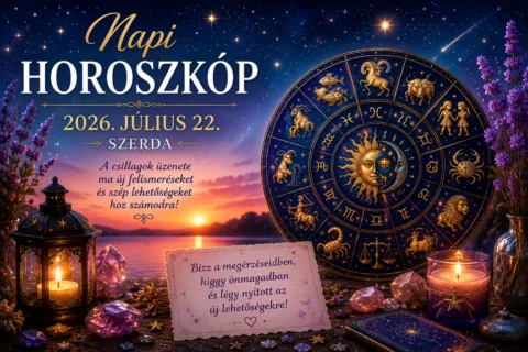 Napi horoszkóp – 2026. július 22.: A szerdai csillagok új felismeréseket hoznak – ma érdemes hallgatni a megérzésekre