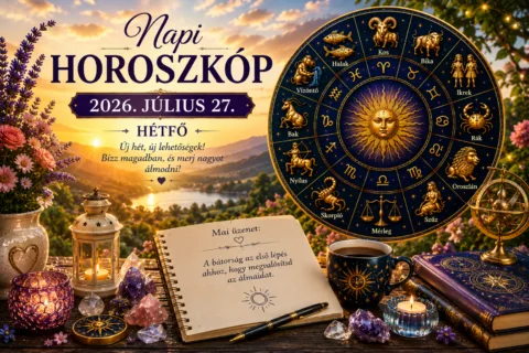 Napi horoszkóp – 2026. július 27.: A hétfő új kezdeteket hoz – most a bátor döntéseké a főszerep