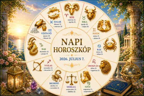 Napi horoszkóp – 2026. július 7. A mai nap meglepetéseket tartogat – a csillagok többeknek is kedveznek Napi horoszkóp – 2026. július 7.: A mai nap meglepetéseket tartogat – a csillagok többeknek is kedveznek