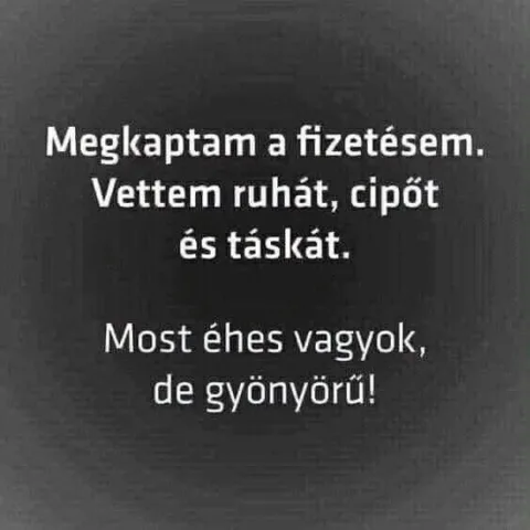 Megkaptam a fizetésem... Megkaptam a fizetésem...