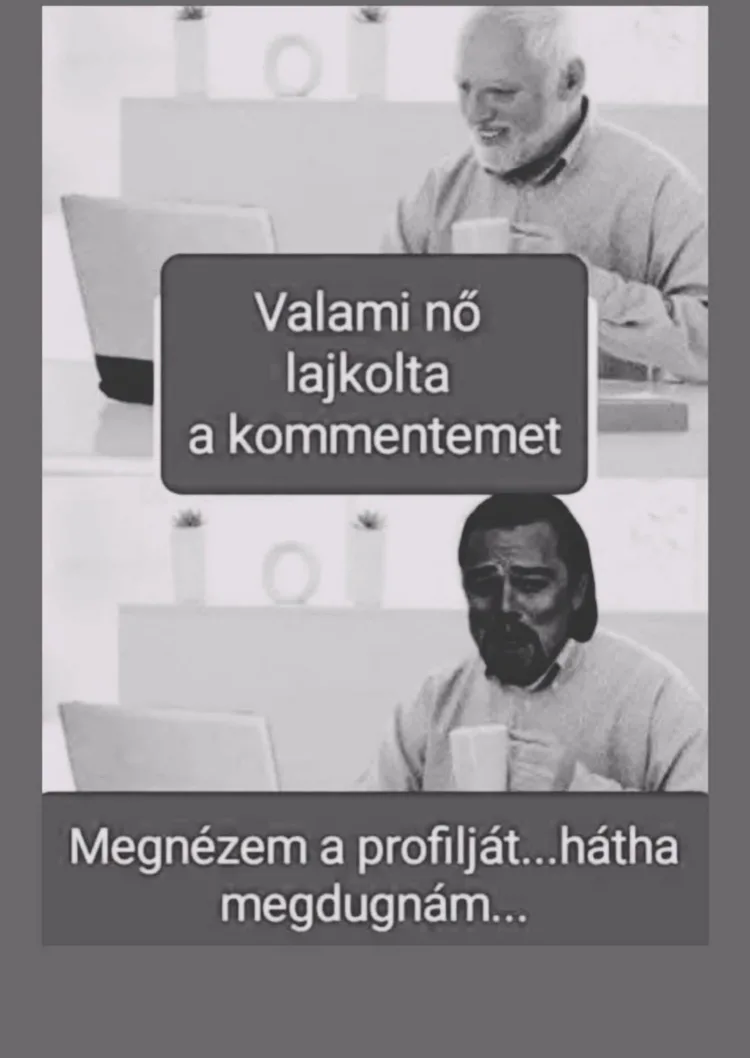 Valami nő lajkolta a kommentemet... Valami nő lajkolta a kommentemet...