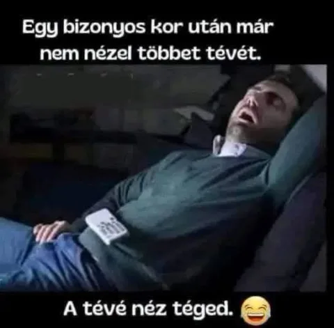 Egy bizonyos kor után már nem nézel többet tévét...