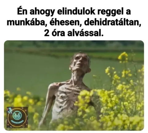 Én ahogy elindulok reggel a munkába...