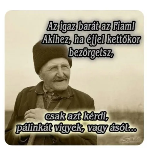 Az igaz barát az fiam!