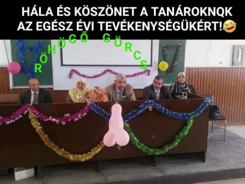 Hála és köszönet a tanárainknak az egész évi tevékenységükért!