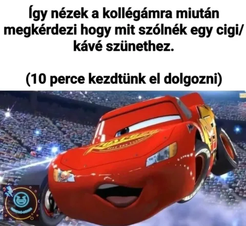 Így nézek a kollégámra miután megkérdezi hogy mit szólnék egy cigi/kávé szünethez...