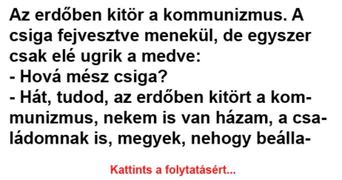 Vicc: Az erdőben kitör a kommunizmus