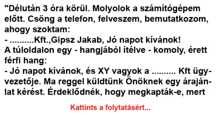 Vicc: Délután 3 óra körül. Molyolok a számítógépem előtt - Vicc: Délután 3 óra körül. Molyolok a számítógépem előtt –
