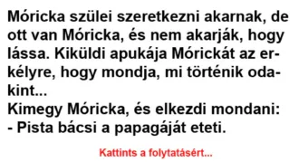 Vicc: Móricka szülei szeretkezni akarnak –