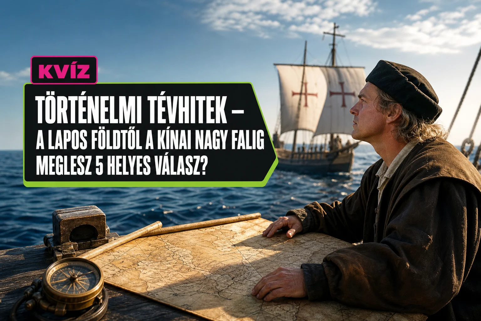 Kvíz: történelmi tévhitek – a lapos Földtől a kínai nagy falig meglesz 5 helyes válasz?