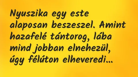 Nyuszika egy este alaposan beszeszel. Amint hazafelé tántorog, lába… – Vicc Nyuszika egy este alaposan beszeszel. Amint hazafelé tántorog, lába… – Vicc