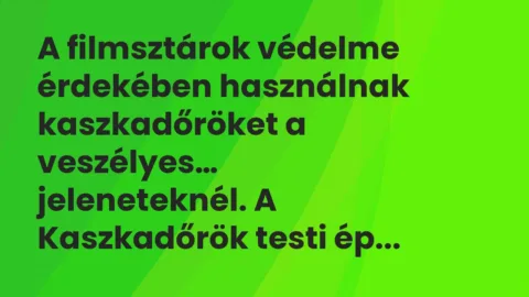 Vicc: A filmsztárok védelme érdekében használnak kaszkadőröket a veszélyes…