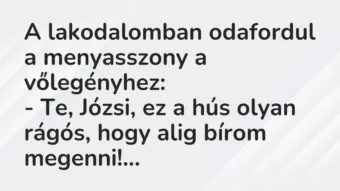 Vicc: A lakodalomban odafordul a menyasszony a vőlegényhez…