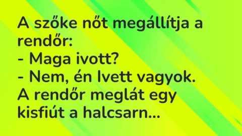 Vicc: A szőke nőt megállítja a rendőr…