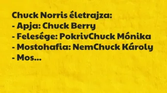 Vicc: Chuck Norris életrajza… Vicc: Chuck Norris életrajza…