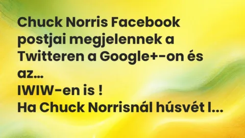 Vicc: Chuck Norris Facebook postjai megjelennek a Twitteren a Google+-on…