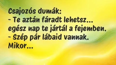 Vicc: Csajozós dumák…