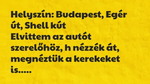 Vicc: Helyszín: Budapest, Egér út, Shell kút…