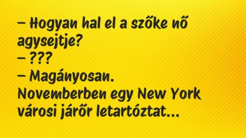 Vicc: Hogyan hal el a szőke nő agysejtje?