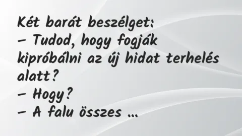 Vicc: Két barát beszélget…