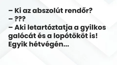 Vicc: Ki az abszolút rendőr?