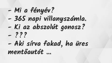 Vicc: Mi a fényév?