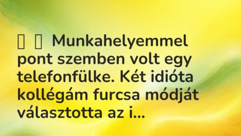 Vicc: 
	    	    Munkahelyemmel pont szemben volt egy telefonfülke. Két…