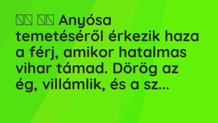 Viccek:
Anyósa temetéséről érkezik haza a férj, amikor… Viccek:
Anyósa temetéséről érkezik haza a férj, amikor…