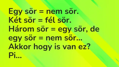 Viccek: Egy sör = nem sör…
