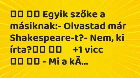 Viccek: 
		  
		  Egyik szőke a másiknak:- Olvastad már…