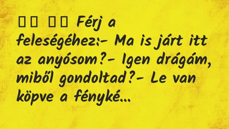 Viccek:
Férj a feleségéhez:- Ma is járt itt az… Viccek:
Férj a feleségéhez:- Ma is járt itt az…