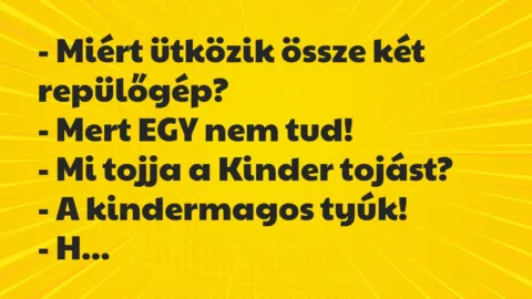 Viccek: Miért ütközik össze két repülőgép?