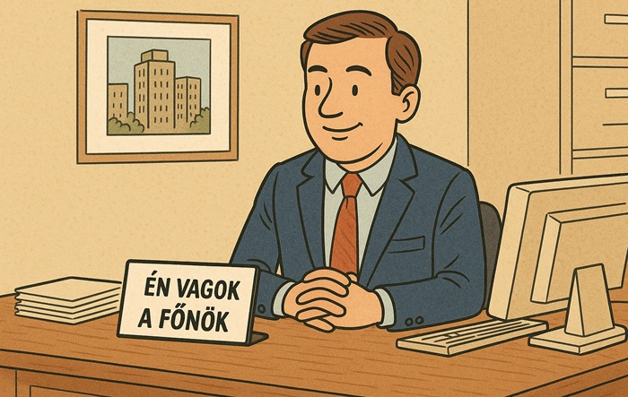 Vicces kép egy főnöki tábláról