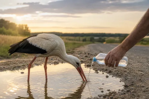 Miért érintett meg ennyi embert, hogy Nagy Árpád vizet adott a szomjazó gólyának?