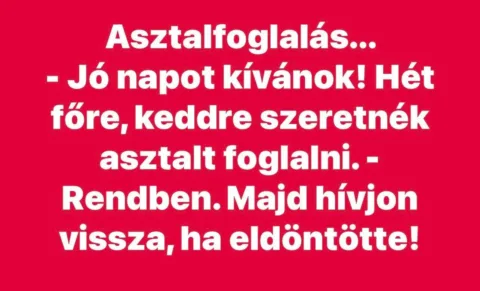 Asztalfoglalás...