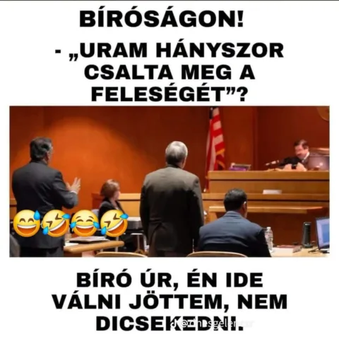 Bíróságon: Uram hányszor csalta meg a feleségét?
