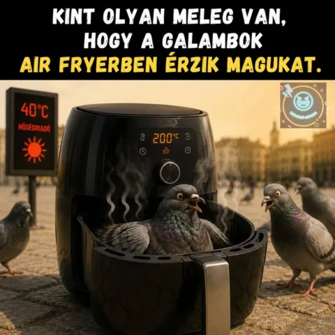 Kint olyan meleg van, hogy a galambok air fryerben érzik magukat
