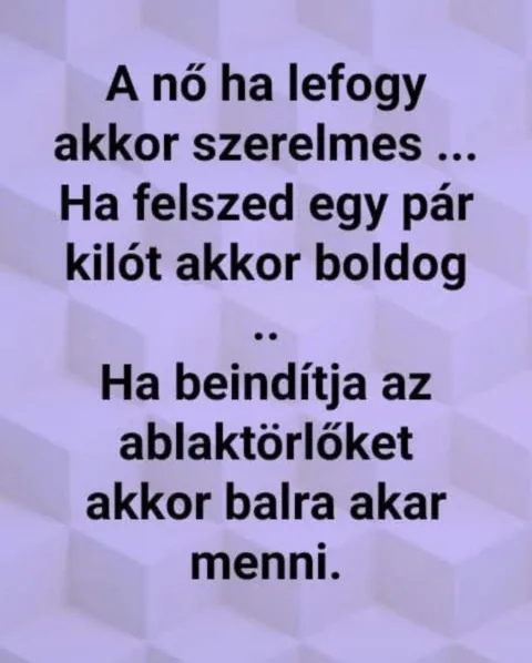 A nő ha lefogy akkor szerelmes...