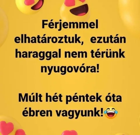 Férjemmel elhatároztuk, ezután haraggal nem térünk nyugovóra!