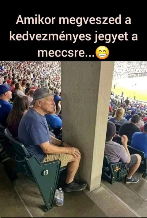 Amikor megveszed a kedvezményes jegyet a meccsre