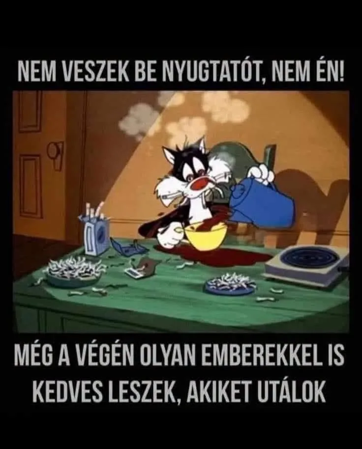 Nem veszek be nyugtatót, nem én! Nem veszek be nyugtatót, nem én!