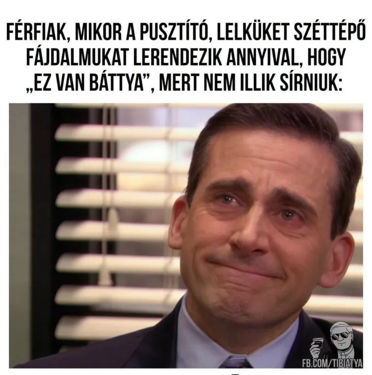 Férfiak, mikor a pusztító fájdalmakat lerendezik annyival, hogy Ez van báttya... Férfiak, mikor a pusztító fájdalmakat lerendezik annyival, hogy Ez van báttya...