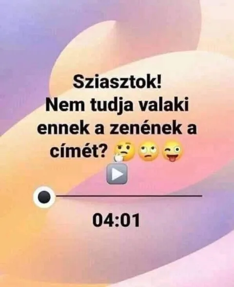 Sziasztok! Nem tudja valaki ennek a zenének a címét? Sziasztok! Nem tudja valaki ennek a zenének a címét?